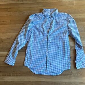 Ministry of Supply Men's Aero Dress Shirt - Blue Grid - L - Slim